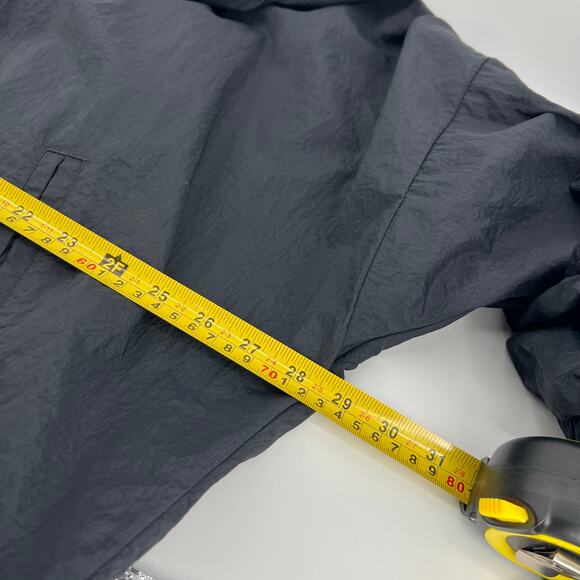 Nike Swoosh Women's Black Windbreaker Oversized Baggy Zipper Jacket XL 1X 2XL - Picture 8 of 9